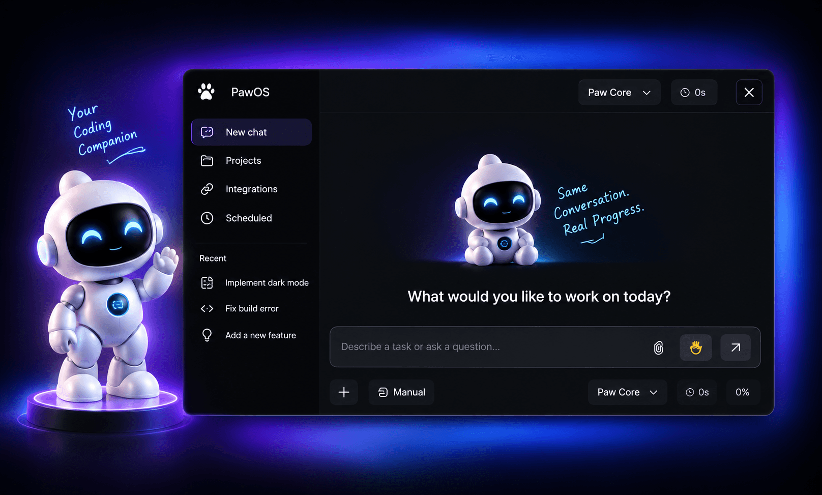 PawOS Companion interface